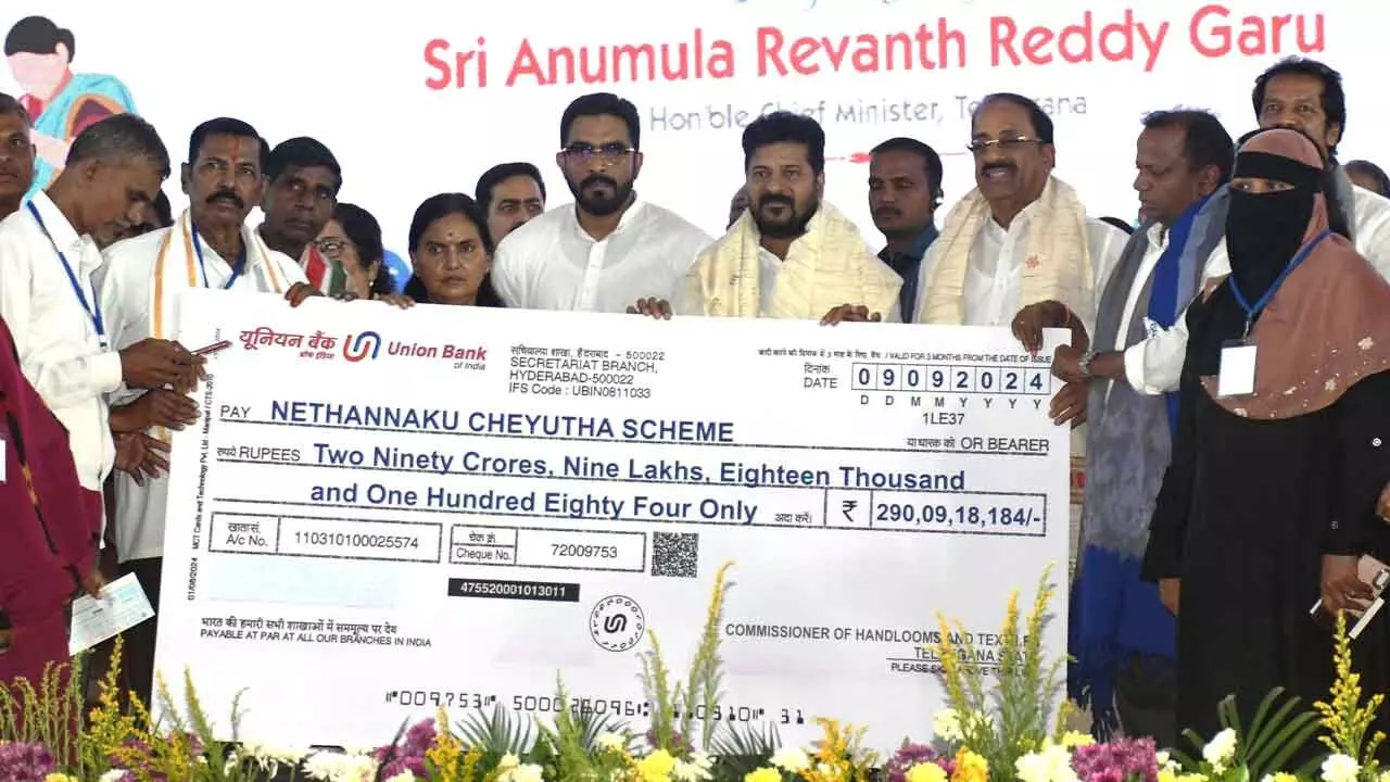 CM Revanth showers sops on weavers