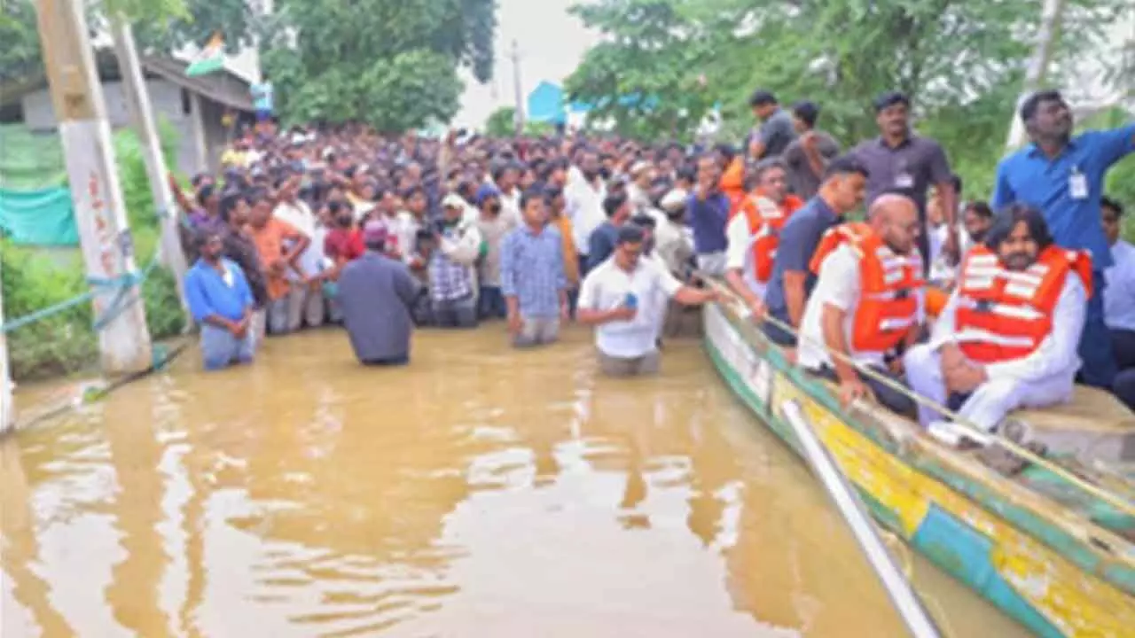 Three Youths Rescued from Floodwaters in Kakinada District