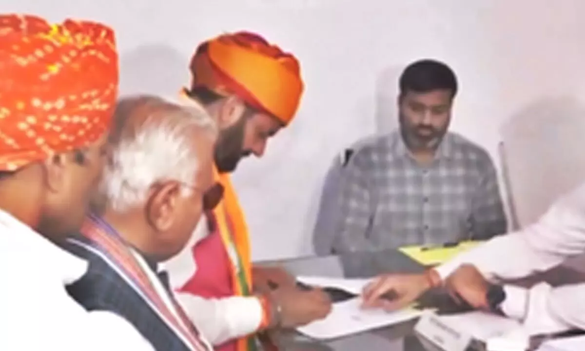 BJP’s chief ministerial face Saini files papers for Haryana polls