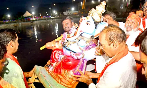 More than 350 Ganesh idols immersed on 3rd day in Tirupati