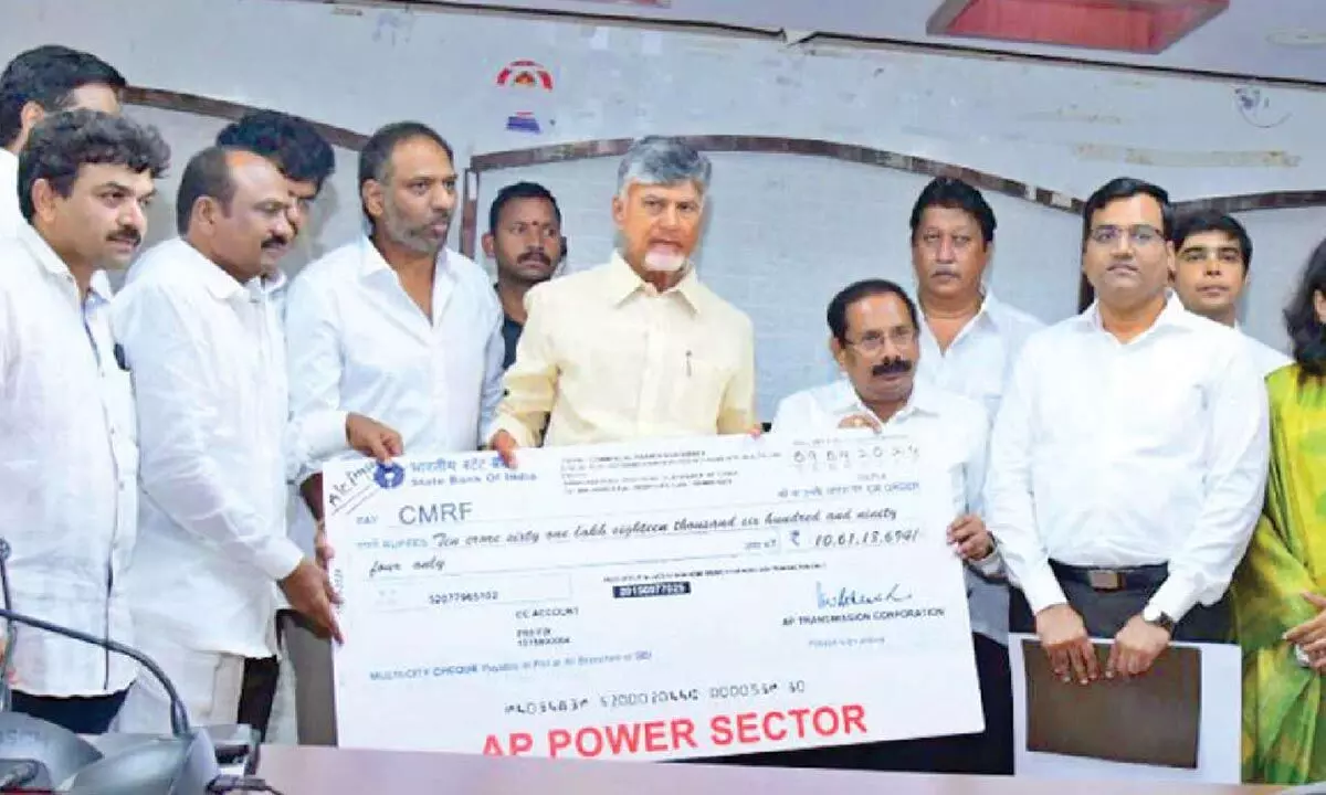 Power staff donate over Rs.10 cr for flood relief