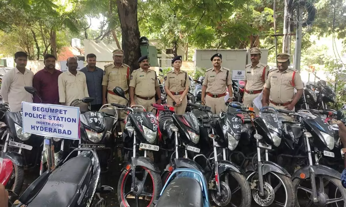 Hyderabad Police Nab Notorious Motorcycle Thief, Recover 59 Stolen Bikes Worth Rs 42 Lakh