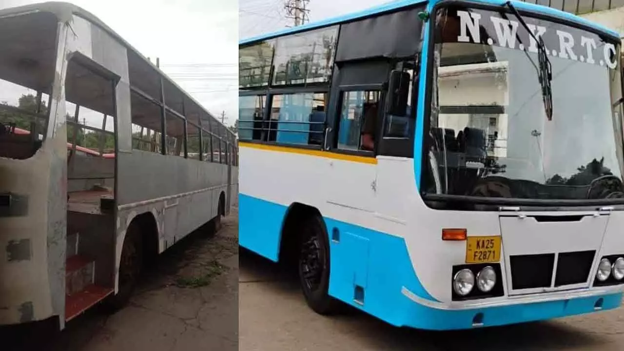 Rs 8-crore revamp of old NWKRTC buses to enhance services, cut costs