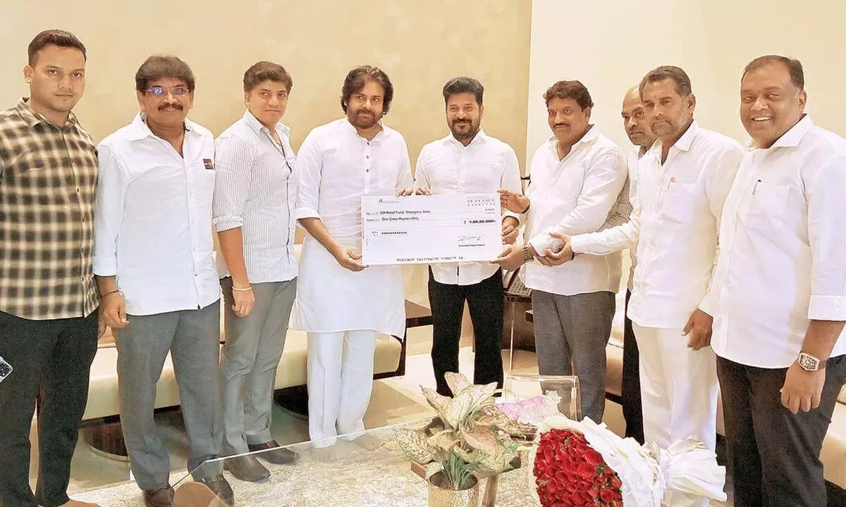 AP Dy CM Pawan Kalyan donates Rs.1cr to TG flood relief fund