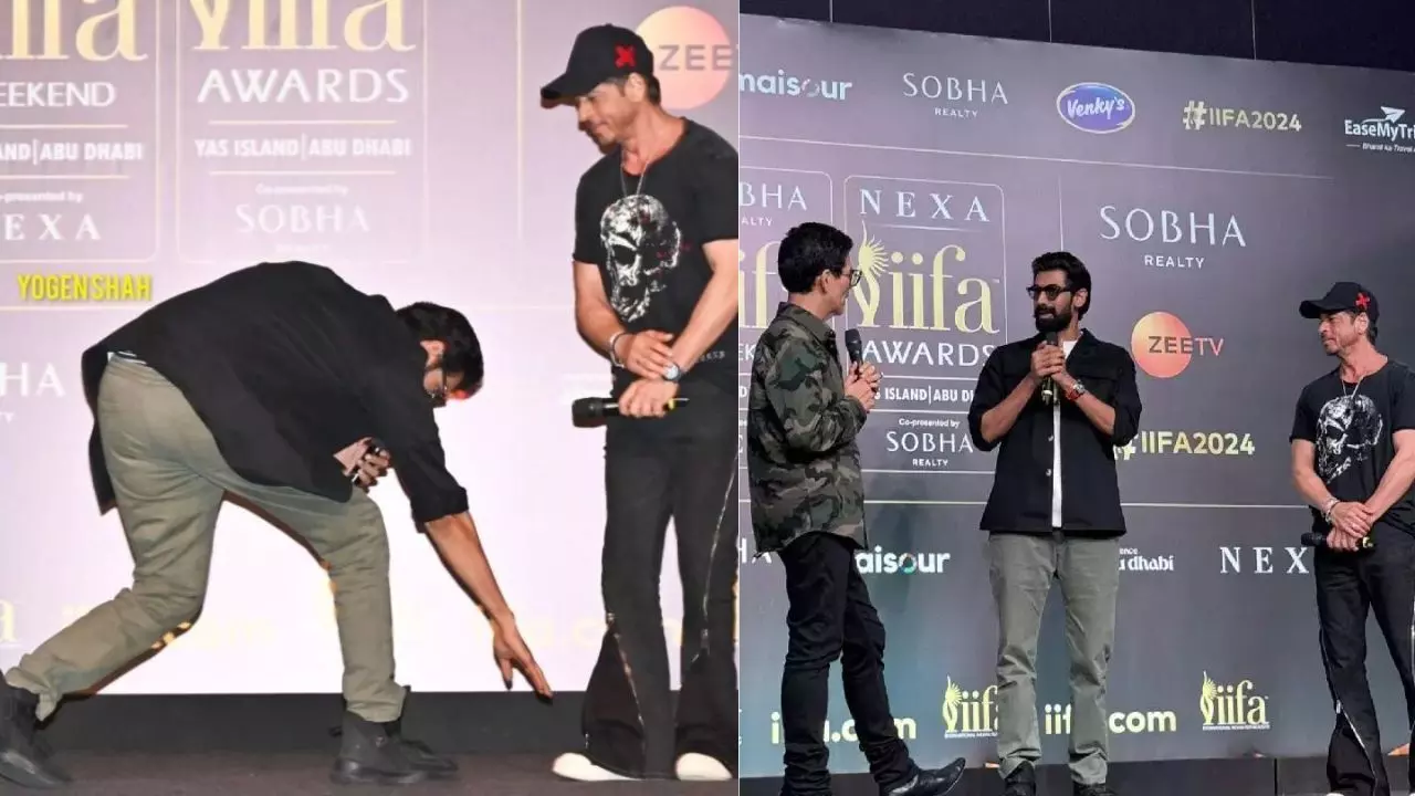 Rana Daggubati Honors SRK with a Traditional South Indian Gesture at IIFA 2024 Event