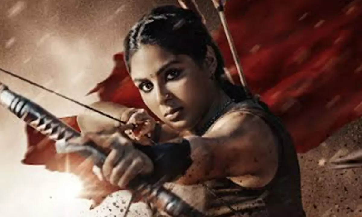 Samyuktha turns as fierce warrior in ‘Swayambhu’