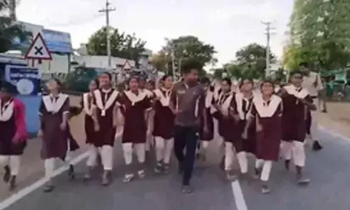 Telangana residential school students protest teachers misbehaviour