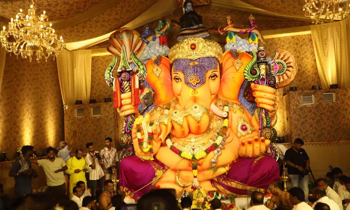 Hyderabad: City Ganesh pandals showcase a blend of tradition with creativity