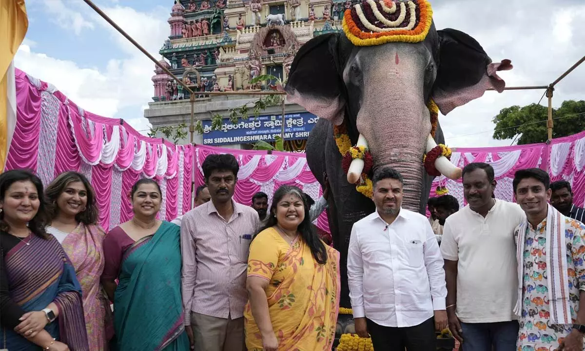 Yedeyur temple first to use mechanical elephant for ceremonies