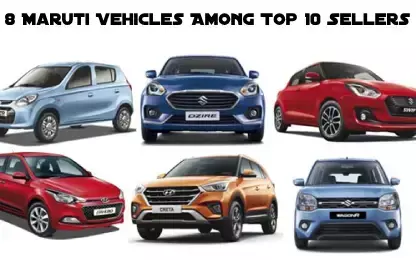 8 Maruti Vehicles Among Top 10 Sellers