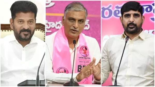 Harish Rao Accuses CM Revanth Reddy of Involvement in Attack on Kaushik Reddy’s House