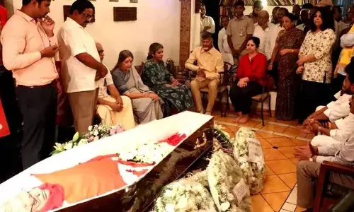 Chandrababu Naidu returns to Hyderabad after paying tribute to Sitaram Yechury in Delhi