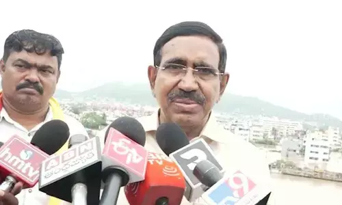 Narayana inspects flood relief operations in Vijayawada, assures to construct culverts