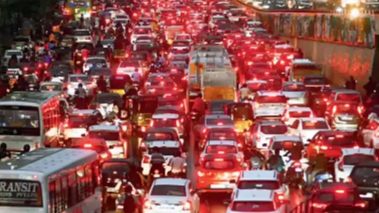 Hyderabad Faces Heavy Traffic Jams in Several Areas