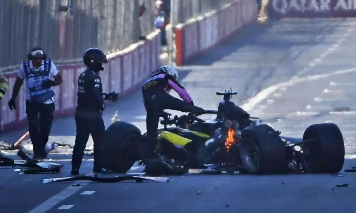 Kush Maini handed penalty after surviving crash in Azerbaijan race