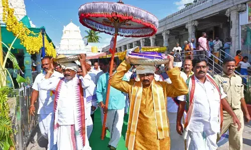 AP High Court Judge Mallikarjuna Rao along with his family in Tirumala on Sunday