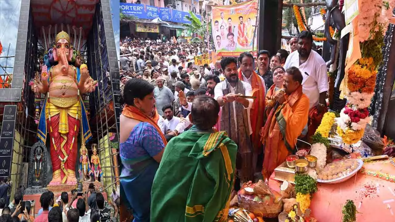 CM Revanth Reddy Becomes the First to Visit Maha Ganesh Visarjan Site