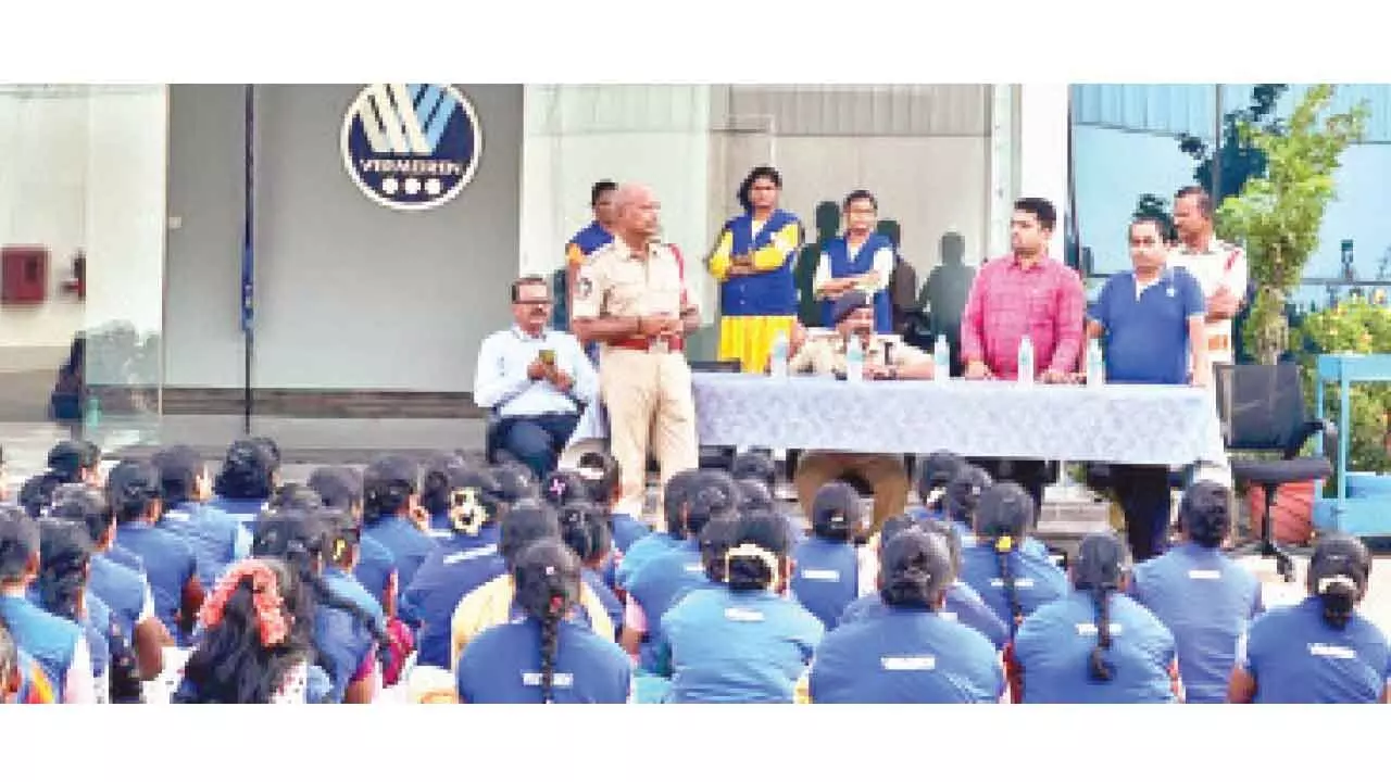 Sri City police hold workers’ awareness programme