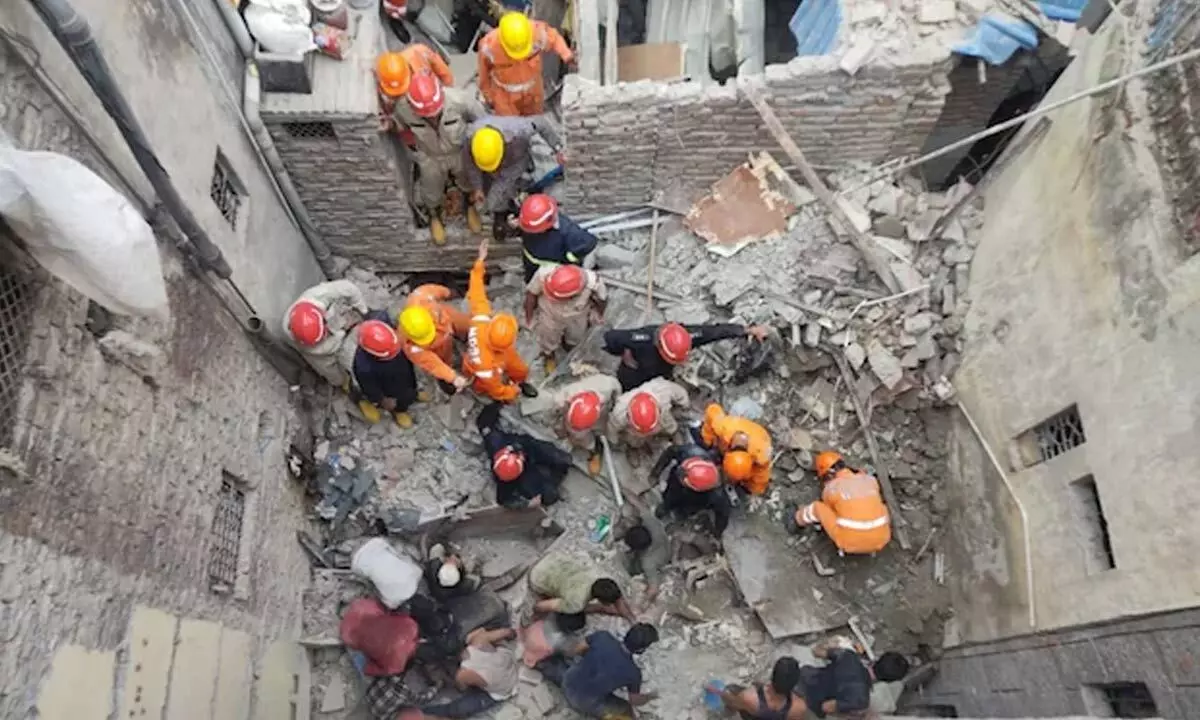 Three Dead In Delhi Building Collapse Amid Heavy Rain