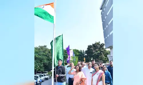 GHMC Mayor unfurls National Flag