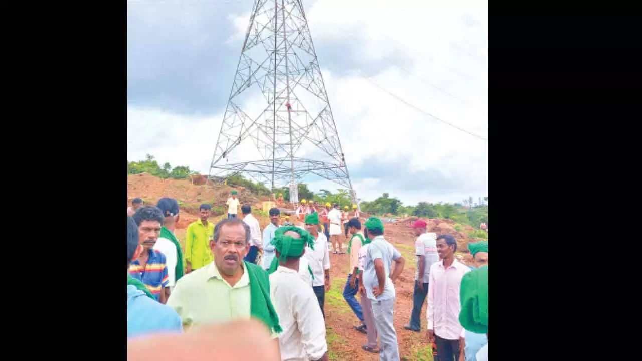 Villages up against Padubidri Kasargod powerline corridor