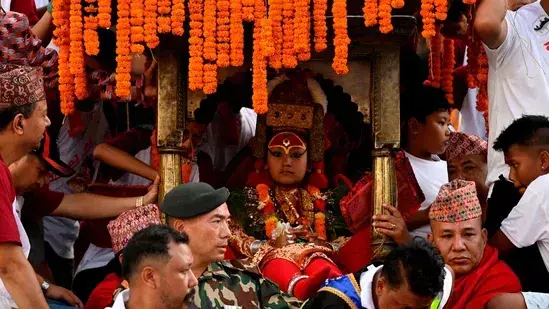 Nepal’s Indra Jatra Festival Kicks Off with Worship of a Living Goddess