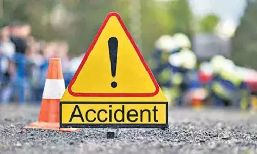 Three dead, 11 injured after a private bus collides container lorry in Bhuvanagiri district