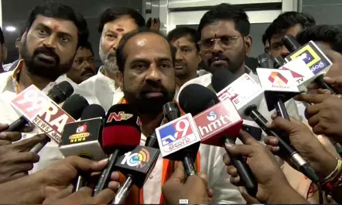 Minister Satya Kumar speaking to the media in Tirupati