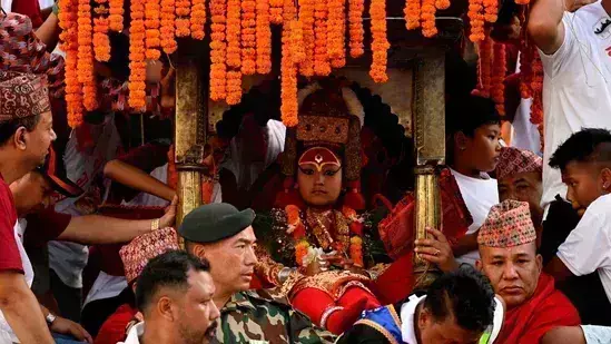 Nepal’s Indra Jatra Festival Kicks Off with Worship of a Living Goddess