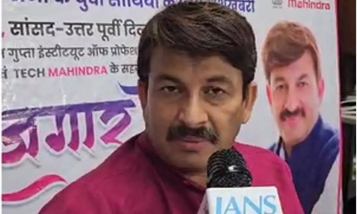 Manoj Tiwari blasts Atishi for comparing Kejriwal to Lord Ram, empty chair stunt