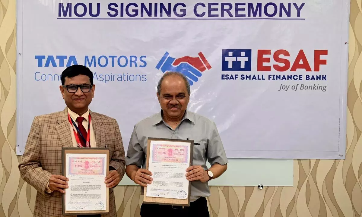 Tata Motors signs MoU with ESAF Small Finance Bank for commercial vehicle financing