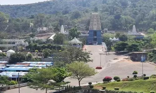 A view of Sri Varaha Lakshmi Narasimha Swamy Devasthanam in Visakhapatnam