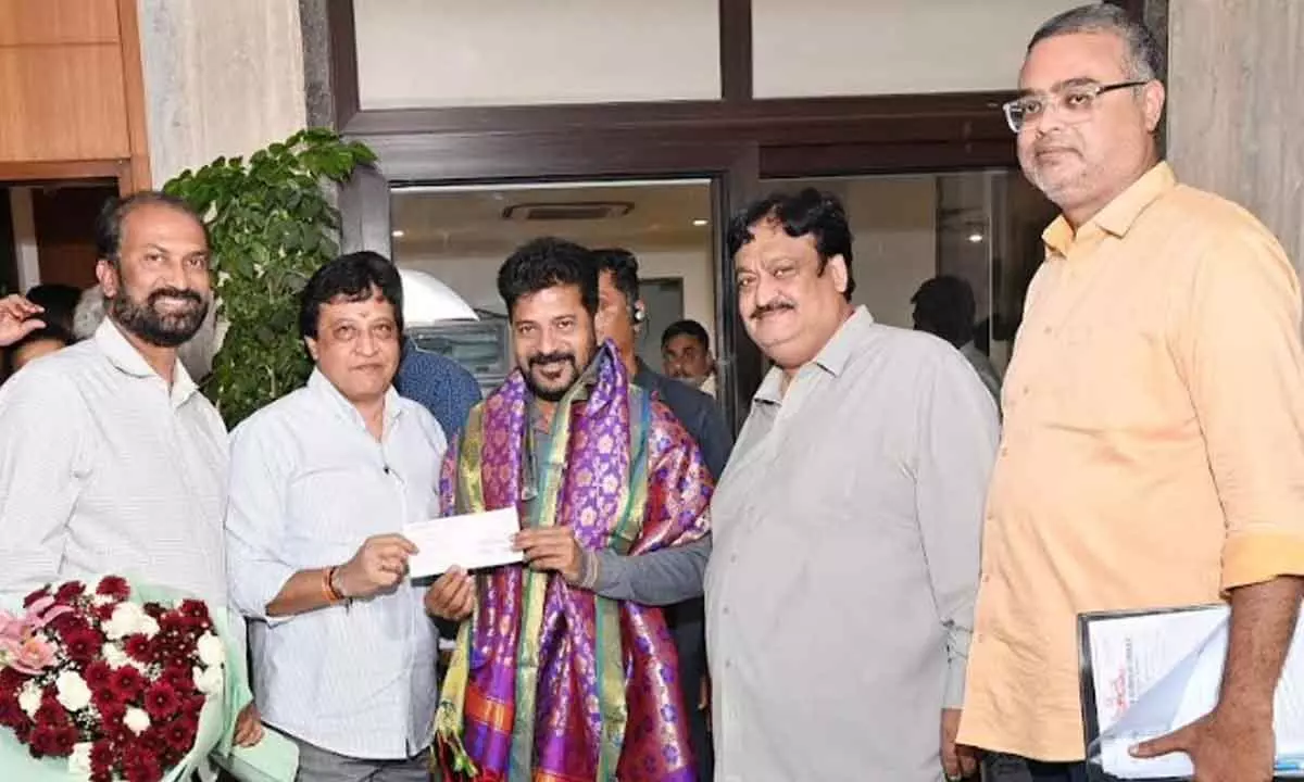 Telangana Film Chamber of Commerce Donates ₹15 Lakhs to Flood Relief Efforts