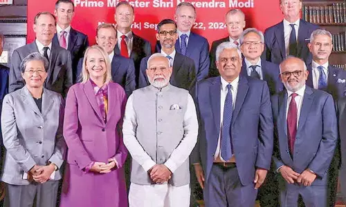 Be part of India growth story: PM urges global tech CEOs