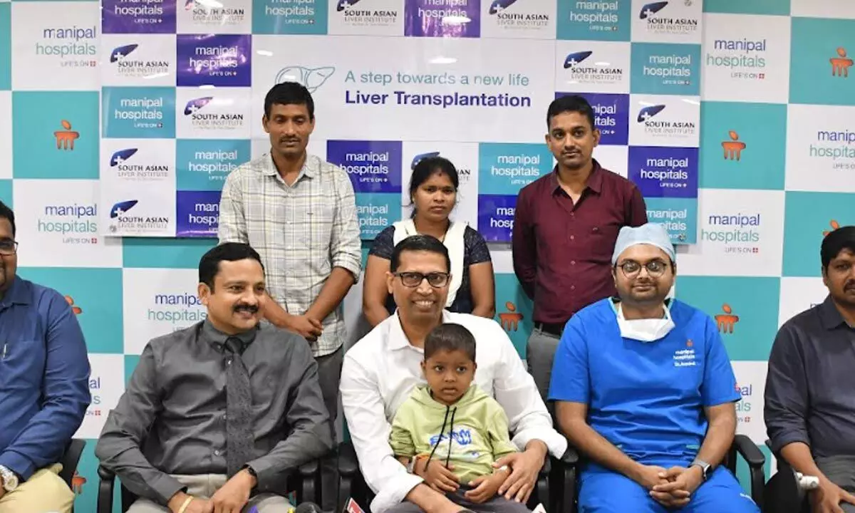 The Manipal Hospital- South Asian Liver Programme, Vijayawada becomes a CENTRE FOR CHILDREN WITH LIVER DISEASE with the Successful Rescue of a 4-year-old with Inoperable Liver Cancer