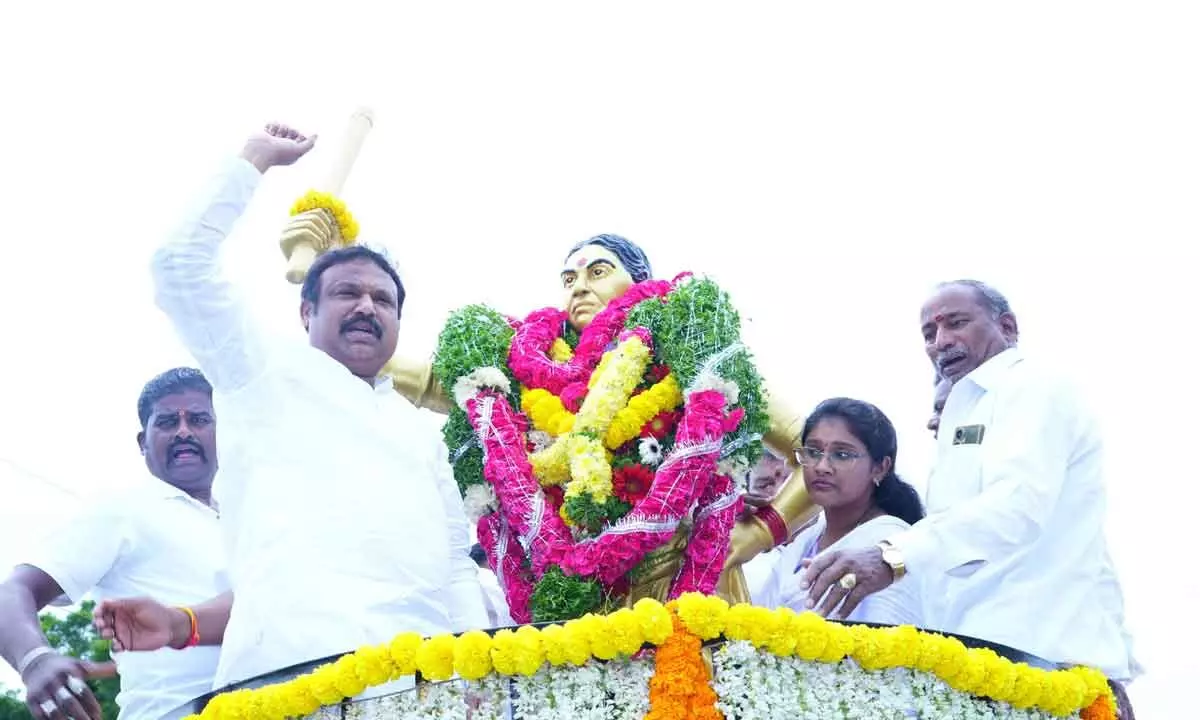 Cantonment MLA Ganesh Celebrates 129th Birth Anniversary of Chakali Ilamma