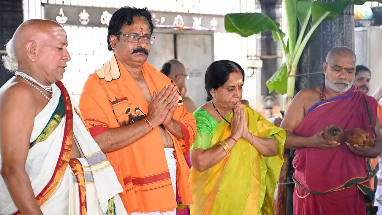 Shanthi Homam held at Srisailam temple