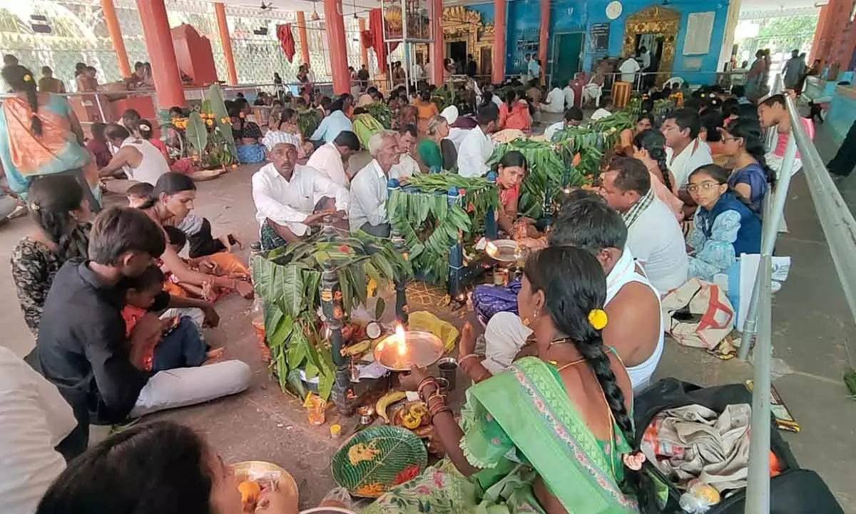 Satyanarayana Swamy Vratams at Palem Venkateswara Swamy Temple