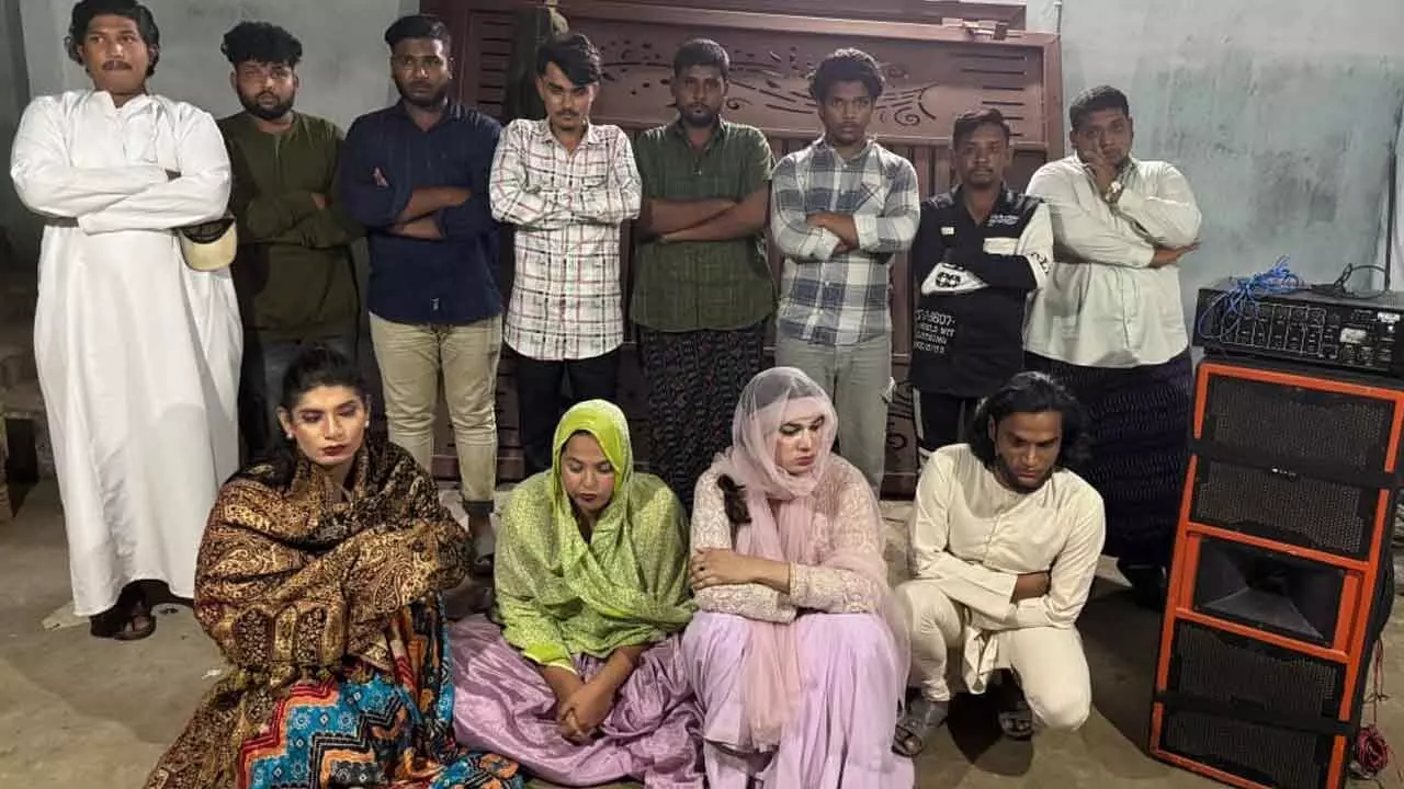 Police Busts Illegal Mujra Party in Bandlaguda, 12 Arrested