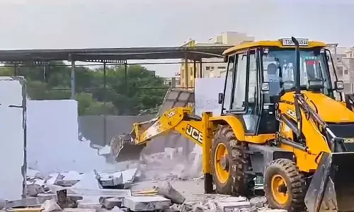 Nallavagu Restoration at Shilpa Venture Halted Due to Bulldozer Shortage