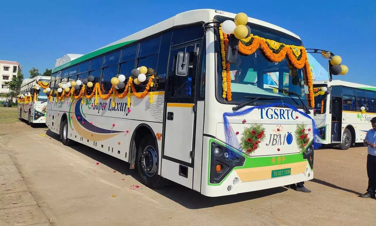 TGSRTC launches 35 electric luxury buses in Karimnagar