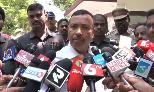 SIT Chief Sarvasreshth Tripathi speaking to the media in Tirupati on Sunday