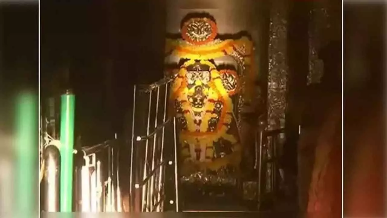 Sunrays fall on Sri Suryanarayana Swamy diety at Arasavalli Temple