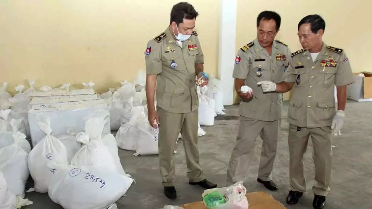 Cambodia records jump in drug arrests, seizures