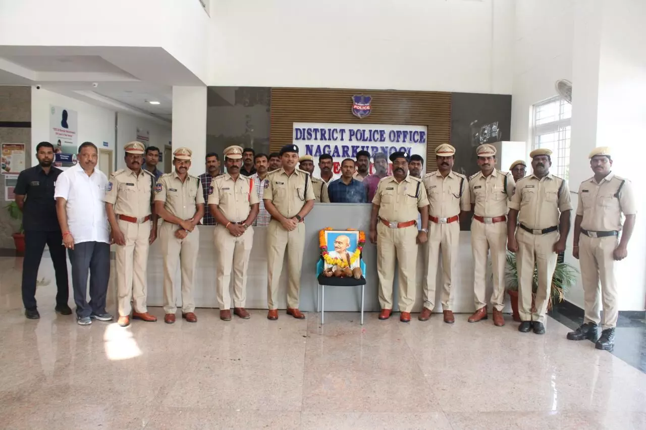 Gandhi Jayanti Celebrations at Nagar Kurnool District SP Office