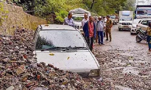 Landslide blocks highway, cuts off Kinnaur from Shimla