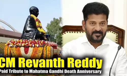 CM Revanth Reddy Pays Tributes to Mahatma Gandhi on His Birth Anniversary