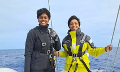 Around the world in 8 months, two women Navy officers set sail today
