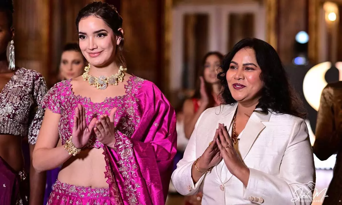 Swathy Reddy Mesmerizes Paris Fashion Week 2024 with Her Exquisite Indian Lehenga Collection, Celebrating the Fusion of Heritage and Craftsmanship