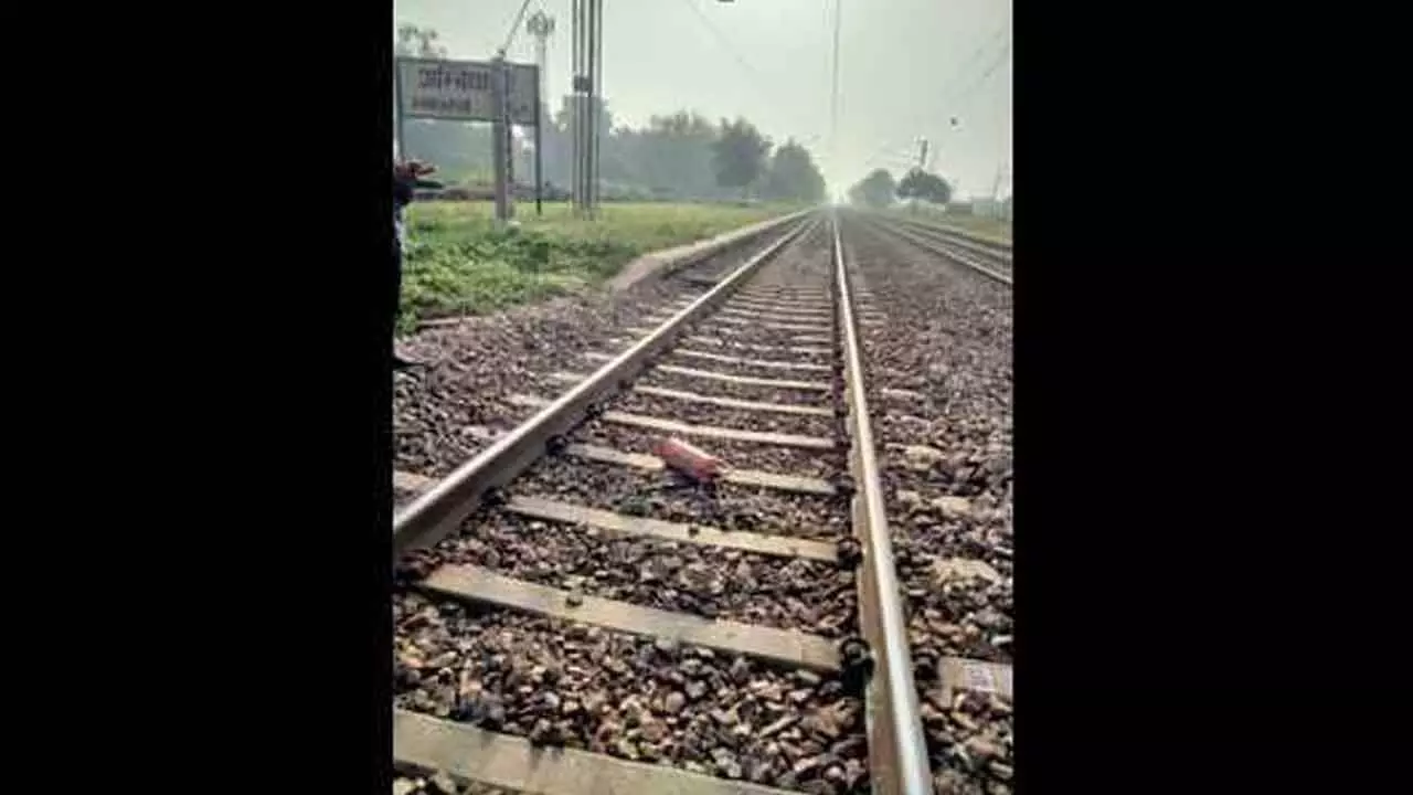 Fire extinguisher found again on rail tracks in UP